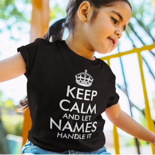Camiseta mantenha a calma e deixe-a para adicionar seu