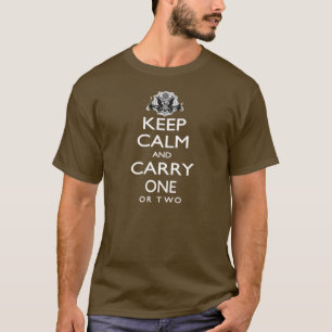 Camiseta Mantenha a calma e o carregar uma