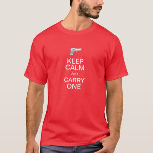 Camiseta Mantenha a calma e o carregar uma