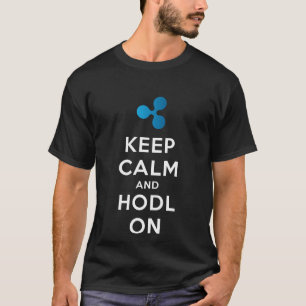 Camiseta Mantenha a calma e o Hodl no t-shirt da ondinha