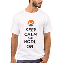 Mantenha a calma e o Hodl no t-shirt de Monero (a