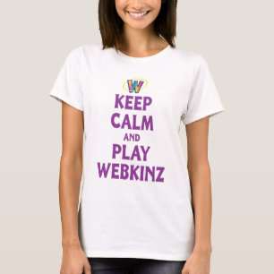 Camiseta Mantenha a calma e o jogo Webkinz