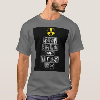 Camiseta "Mantenha a calma e o raio X" no t-shirt dos