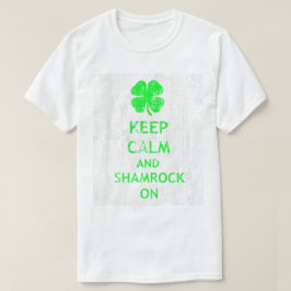 Camiseta Mantenha a calma e o Shamrock no DS