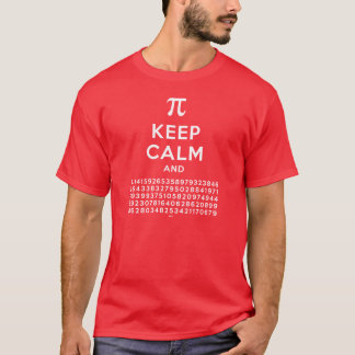 Camiseta Mantenha a calma e o t-shirt 3,14