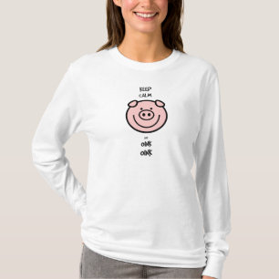 Camiseta Mantenha a calma e oink, oink!