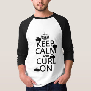 Camiseta Mantenha a calma e ondule em (alguma cor)