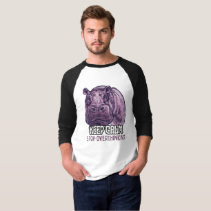 Camiseta Mantenha a Calma e Pare de Pensar Demais