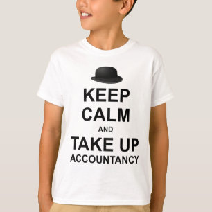 Camiseta Mantenha a calma e pegue a contabilidade