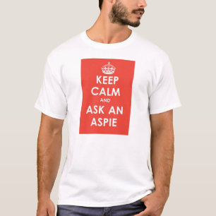 Camiseta Mantenha a calma e pergunte a um Aspie - painel ve