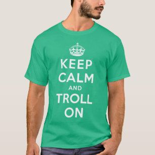 Camiseta Mantenha a calma e pesque-a à linha sobre