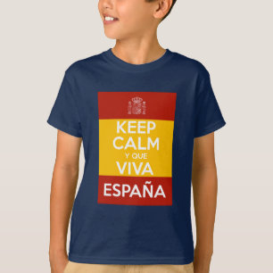 Camiseta Mantenha a Calma e que viva a Espanha