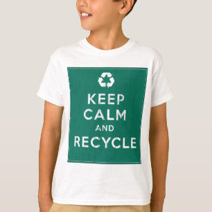 Camiseta Mantenha a calma e recicl