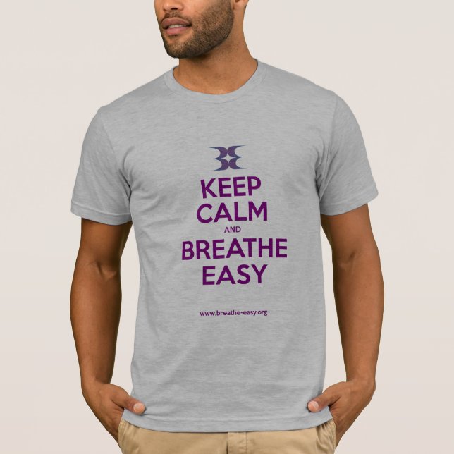 Camiseta Mantenha a calma e respire fácil (Frente)
