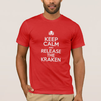 Camiseta Mantenha a calma e solte o Kraken