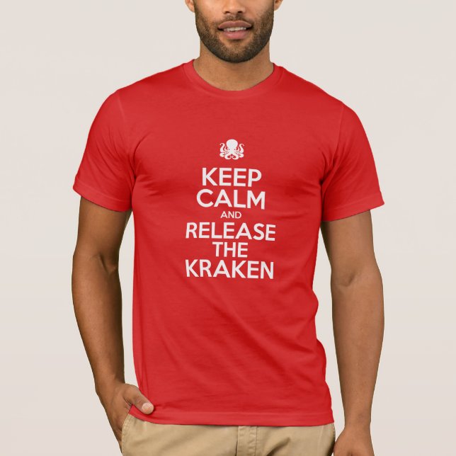 Camiseta Mantenha a calma e solte o Kraken (Frente)