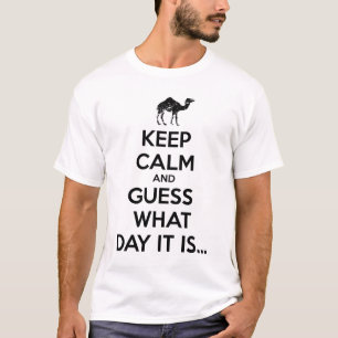 Camiseta Mantenha a calma e supor que dia é…