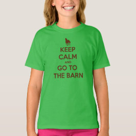 Camiseta Mantenha a calma e vá aos amantes do cavalo do