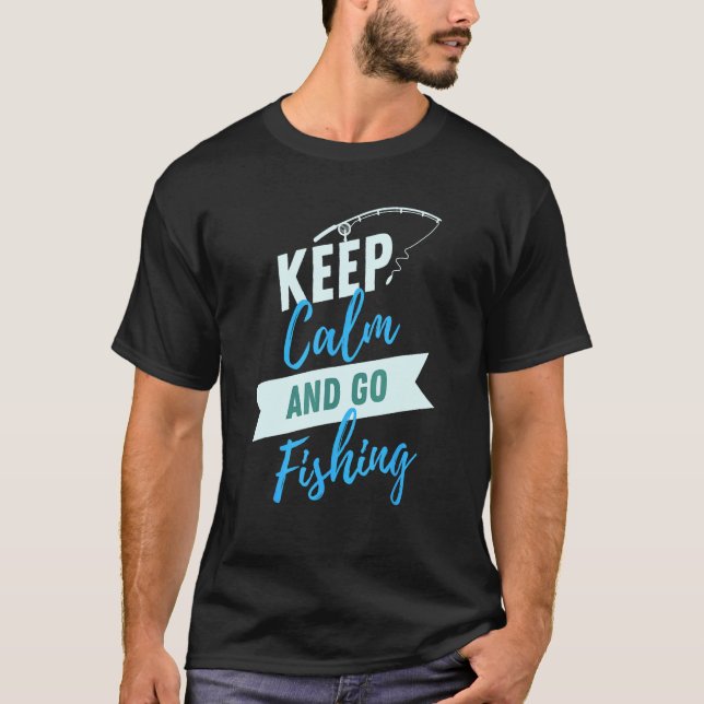 Camiseta Mantenha a Calma e Vá Pescar (Frente)