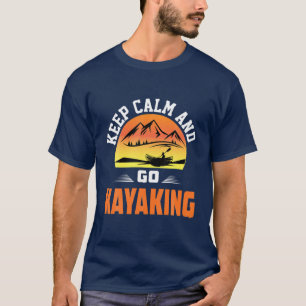 Camiseta Mantenha a Calma e Vá Remar no Lago Caiaque Esport