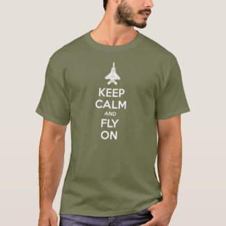 Camiseta Mantenha a calma e voe sobre