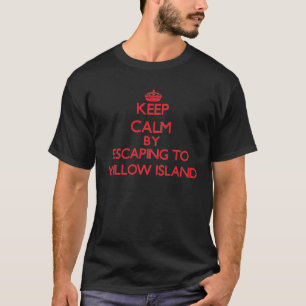 Camiseta Mantenha a calma escapando à ilha Washington do