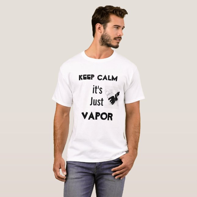 Camiseta Mantenha a calma, mim são Vaping (Frente Completa)