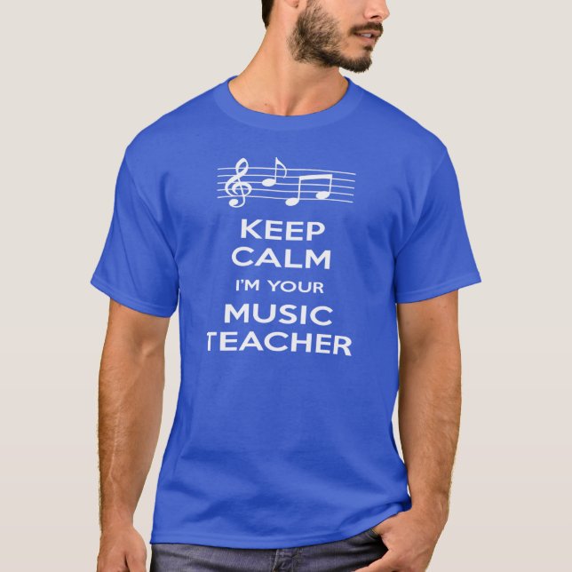 Camiseta Mantenha a calma que eu sou seu professor de (Frente)