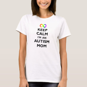 Camiseta Mantenha a calma que eu sou uma mamã do autismo