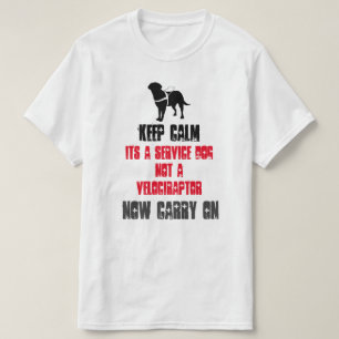 Camiseta Mantenha a calma sua um cão do serviço