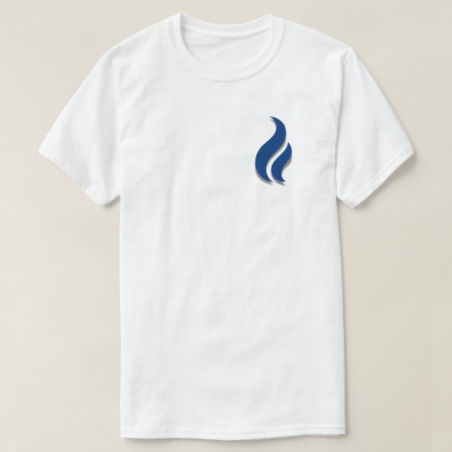 Camiseta Mantenha a Chama Azul Acesa (Frente do Design)