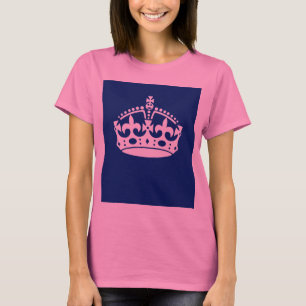 Camiseta Mantenha a Coroa Calma no Marinho Azul