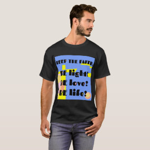 Camiseta Mantenha a fé - amarelo azul