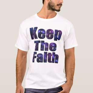 Camiseta Mantenha A Fé, O Logotipo Religioso,