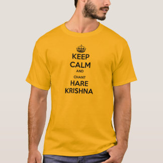 Camiseta Mantenha a lebre Krishna da calma e do canto