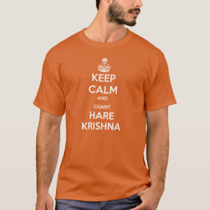 Camiseta Mantenha a lebre Krishna da calma e do canto