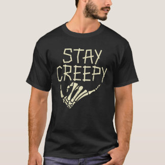Camiseta Mantenha a Mão de Esqueleto Assustadora Roupa Dive