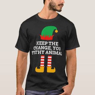 Camiseta Mantenha A Mudança Seu Feliz Natal De Animal