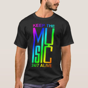 Camiseta Mantenha A Música - colorido 3