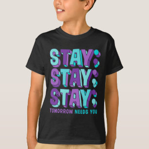 Camiseta Mantenha a prevenção suicida Sensibilização para a