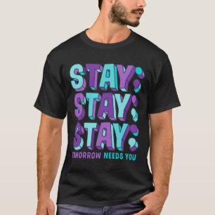 Camiseta Mantenha a prevenção suicida Sensibilização para a
