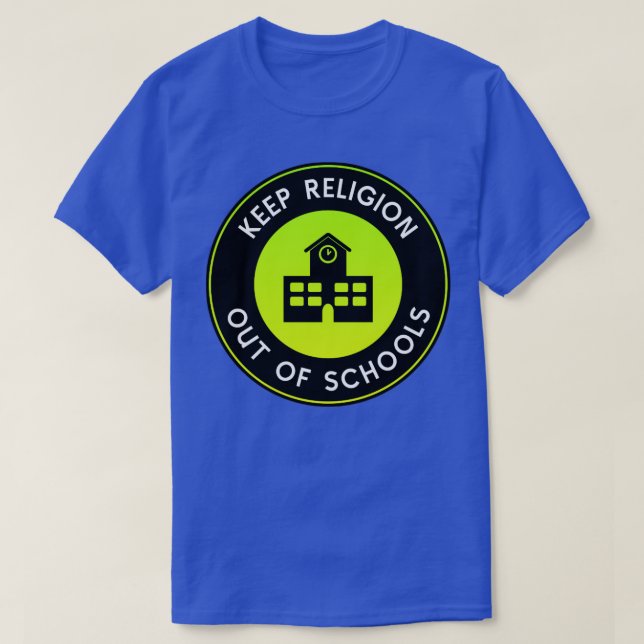 Camiseta Mantenha a religião fora das escolas (Frente do Design)