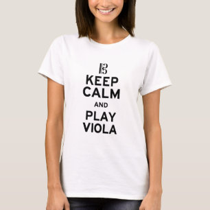 Camiseta Mantenha a viola da calma e do jogo