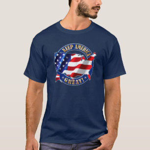 Camiseta Mantenha América grande! T-shirt 2020 do slogan d