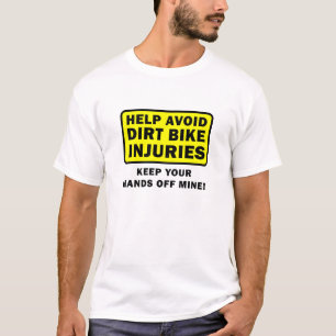 Camiseta Mantenha as Mãos Fora da Minha Moto de Trilha Cami