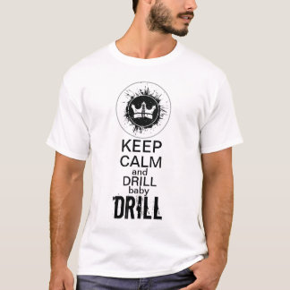 Camiseta Mantenha BROCA calma e da BROCA do bebê!