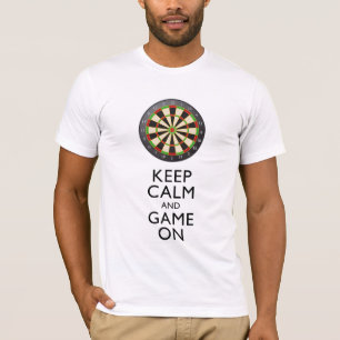 Camiseta MANTENHA CALM AND GAME ON - Dart Board