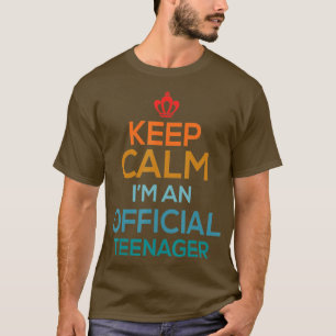 Camiseta Mantenha Calma Aniversário Oficial 13 Engraçado
