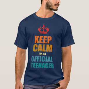 Camiseta Mantenha Calma Aniversário Oficial 13 Engraçado
