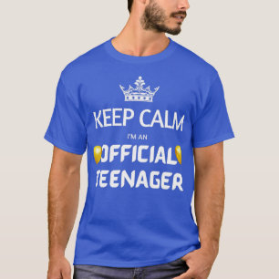 Camiseta Mantenha Calma Aniversário Oficial 13 Engraçado
